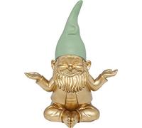 Kare Design Figura Decorativa Nano, Oro/Verde Menta, 19Cm, Meditazione, Decorazione Per Giardino, Idea Regalo