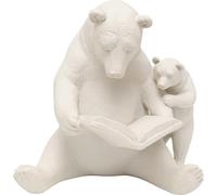 KARE Design figura decorativa Reading Bears, greige, motivo animale, orsacchiotto, simbolo famiglia, accessorio casa, per sala, scaffale, console, stanzetta bambini, 18 cm