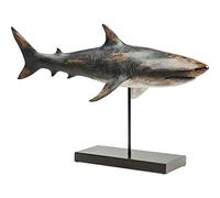 Kare Design Figura Decorativa Shark Base, Grigio Scuro/Arancione, 28X65X26Cm