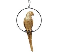 Kare Design Figura Decorativa Swinging Parrot, Oro, 30Cm, Pappagallo Dondolante