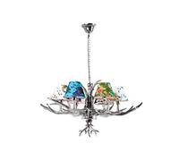 Kare Design Lampada a Sospensione Dining Corni Fiori, Argento, 66 x 75 cm