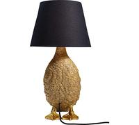 Kare Design Lampada da tavolo Animal Duck, oro/nero, anatra, abat jour, lampada comodino, cameretta bambini, luce indiretta suffusa, stile divertente, 58x31x35cm (A/L/P), lampadina non inclusa