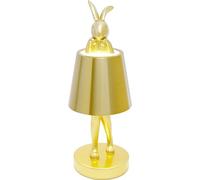 Lampada da tavolo a batteria a LED KARE Animal Rabbit, oro, IP54, 29 cm Kare