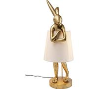 Kare Design Lampada da tavolo Animal Rabbit, oro/bianco, elegante coniglietto, sala da pranzo, stile elegante, luce indiretta suffusa, 31x31x88cm (A/L/P), lampadina non inclusa