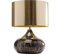 Kare Design lampada da tavolo Mamo Deluxe, marrone/oro, abat jour, lampada per scrivania, lampada decorazione, lampadina non inclusa, 41x30x30 cm (A/L/P)