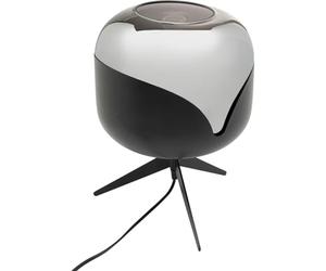 Kare Design lampada da tavolo Smoke Goblet Ball, nero/vetro, diametro 35 cm, sfera, lampada comodino, abat jour, punto luce soggiorno, stanza da letto, corridoio, studio, lampadina non inclusa