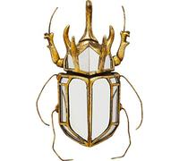 KARE Design Oggetto da Parete Beetle Mirror, specchiato, 25x39 cm | vetro specchiato, effetti di luce fatto a mano, decorativo, glamour, per il soggiorno