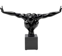 Kare Design Oggetto Decorativo Athlete, Nero, piccolo, Fatto a Mano, estetico, artistico, Base in Marmo, 29x43x15 cm (A/L/P)