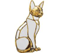 Kare Design oggetto decorativo Cat, argento/oro, motivo animale gatto, bassotto. accessorio parete soggiorno, corridoio, lounge, stile art déco, 38x24 cm