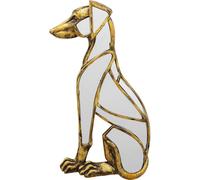 Kare Design oggetto decorativo Dog, argento/oro, motivo animale cane, bassotto. accessorio parete soggiorno, corridoio, lounge, stile art déco, 38x24 cm
