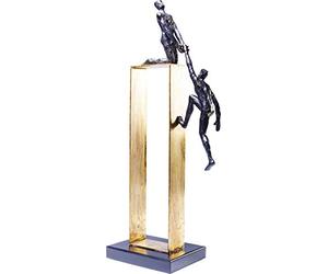Kare Design oggetto decorativo Elements Come Together, oro/nero, statuetta simbolo insieme/ringraziamento, idea regalo per dire grazie, stile contemporaneo/industrial/minimalista, 51x12x22cm (A/L/P)