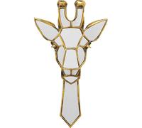 Kare Design oggetto decorativo Giraffe Mirror, argento/oro, motivo animale giraffa, accessorio parete soggiorno, corridoio, lounge, stile esotico, 45x26 cm