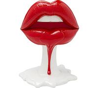 Kare Oggetto decorativo di design Hot Lip, bianco/rosso, accessorio per la casa, labbra, bocca, 26 x 21 x 14 cm (altezza x larghezza x profondità)