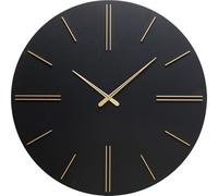 Kare Design orologio da parete Luca, nero, diametro 70cm, numeri simbolo, orologio XL, stile mid century, anni 50, minimalista, soggiorno, sala da pranzo, corridoio, studio, 70x70x4cm