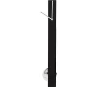 Kare Design Orologio da Parete Pendulum, Nero/Argento, 65x6x6 cm | alluminio e matallo, sottile, stile minimal, movimento al quarzo, soggiorno, batteria non inclusa
