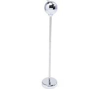 Kare Design portacenere a stelo Spheric, argento, acciaio inox lucidato, 72cm, coperchio chiudibile, altezza regolabile 37-72cm, con posasigaretta, retrò