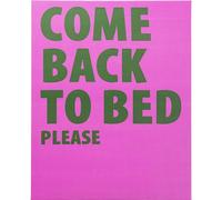 KARE Design quadro su tela Come Back To Bed, fuchsia/verde scuro, rettangolare, quadro con scritta, gioco di parole, stile pop art, minimalista, industrial, sala, corridoio, stanza da letto, 50x40 cm