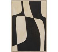 KARE Design quadro su tela Shape Brownie, nero/beige, arte astratta, colori neutri, decorazione parete sala, corridoio, lounge, 90x60 cm