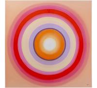 KARE Design quadro su tela Tendency Circle Pink, fuchsia, quadrato, arte astratta, colori caldi, decorazione pareti grandi, sala, corridoio, stanza da letto, 120x120 cm