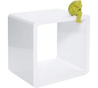 Kare Design Scaffale Cube Mdf White, Bianco, 45X35 cm, Stile ottimo Minimalista, Poggiaogetti per Divano, Commodino, Liberia, Mensola Portaoggetti