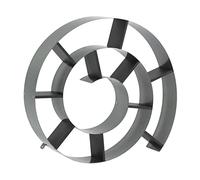 Kare Design scaffale da parete Snail, libreria, argento/grigio, 74x82x13cm, forma chiocciola, acciaio vernicato a polvere
