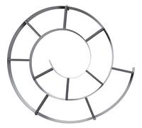 KARE Design scaffale, Snail, argento/grigio, 74x82x13 cm | forma a chicciola, libreria di design, contenitore libri, acciaio verniciato