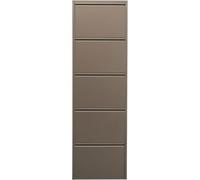 Kare Design scarpiera Caruso, taupe, 5 ante per max. 10 paia, salvaspazio, 170x50x15cm, corridoio, ingresso, stile minimalista, design e praticità