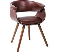 Kare Design Sedia A Braccioli Monaco, Marrone, 72X47X58Cm, Altezza Di Seduta 46Cm, Similcuoio, Stile Retró E Vintage, Sedia D`Ufficio, Sala Da Pranzo