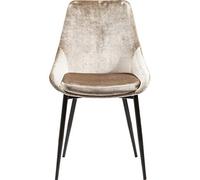 Kare Design Sedia East Side, Beige, Champagner, 83X57X48Cm, Altezza Di Seduta 48Cm, Velluto, Sedia Singola, Sala Da Pranzo
