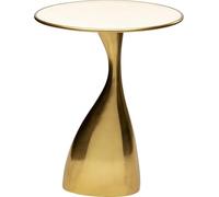 Kare Design Spacey Tavolino da caffè, Oro, diametro 36cm, per soggiorno/divano, tondo/forma organica, stanza da letto, comodino, stile moderno elegante, minimalista, 46x36x36cm (A/L/P)