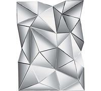 Kare Design Specchio Prisma, Argento, 120X80X10Cm, Specchio Grande, Rettangolare, Decorazione Camera Da Letto, Corridio, Triangolini A Specchio, Riflessi Luci
