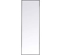 Kare Design speccio da parete Bella, nero/vetro specchiato, rettangolare, montaggio verticale o orrizontale, guardaroba, corridoio, stanza da letto, bagno, 130x30x3cm (A/L/P)