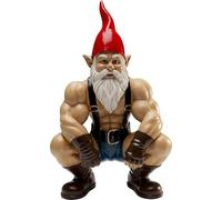 Kare Design Statuetta decorativa a forma di gnomo, multicolore, XL, oggetto decorativo, accessorio per la casa, gnomo con muscoli, 48 x 29 x 17 cm (altezza x larghezza x profondità)