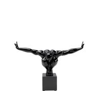 Kare Design statuetta decorativa Athlet, nero, 75x52x23, grande, uomo atleta, scultura, figura fitness