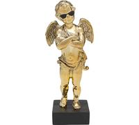 Kare Design Statuetta Decorativa, Cool Angel, Oro, oggetto decorativo, angioletto, 29x12x9 cm
