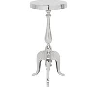 Kare Design tavolino d`appoggio Barocco, argento, alluminio, stile vintage/glamour/rock, 62x27x27 (A/L/P)