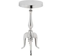 Kare Design tavolino d`appoggio Barocco, argento, alluminio, stile vintage/glamour/rock, 62x27x27 (A/L/P)