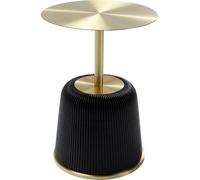 KARE Design tavolino d`appoggio Endless Vegas, nero/oro, diametro 40 cm, stile moderno, design elegante, oggetto d`arte, soggiorno, sala d`attesa, camera da letto, corridoio, 55 x 40 x 40 cm (A/L/P)