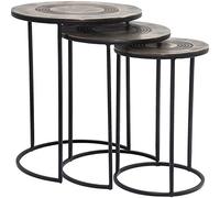 Kare Design Tavolino d`Appoggio Marrakesh (3/Set), Grande 59x48x48cm, Medio 54x41x41cm, Piccolo 48x33x33cm, per Divano, Commodino, Stanza da Letto, Corridoio, Stile Orientale/Etnico
