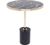 Kare Design - Tavolino d'Appoggio San Remo Base Nero, Diametro 46 cm