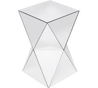 Kare Design Tavolino Luxury Triangle, Argento/ A Specchio, 54X32X32Cm, Forma Geometrica