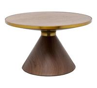 KARE Design tavolo Cono Noce 70 cm, marrone bianco, tavolo da pranzo tondo con diametro 70 cm,