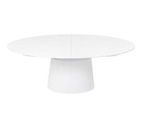 Kare Design - Tavolo Estensibile Benvenuto, Bianco, 200 (50) x 110 cm