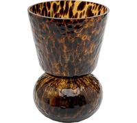 Kare Design Vaso Caramel, marrone, altezza 26 cm, vaso decorativo, accessorio per la casa, impermeabile, fantasia, vetro, soggiorno