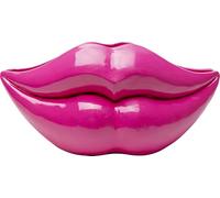 KARE Design vaso decorativo Lips, fuchsia, motivo bocca, labbra, bacio, per fiori secchi, stile pop art, idea regalo nozze, decorazione cameretta ragazze, 28 cm