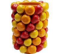 Kare Design Vaso Fruit Parade, giallo/rosso, altezza 33 cm, porcellana, vaso per fiori, vaso da tavolo, soggiorno