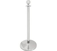 Kare Design VIP Stand Vegas, argento, 100 cm, acciaio inossidabile, linea di controllo della folla, barriera di sicurezza per code superiori, divisorio per casa, eventi, decorazioni per feste, 1 pezzo