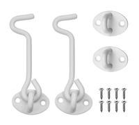 Kare & Kind 2x Gancio e Chiusura a Occhiello (10,1 cm) - con Viti di Montaggio - Chiusure Robuste per Porte, Cancelli, Fienili, Bagni, Cottage - Materiale Antiruggine Ricoperto a Polvere