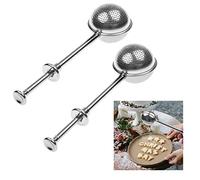 Kare & Kind 2x Spolverini in Acciaio Inossidabile - Zucchero, Farina, Spezie, Cacao in Polvere - Setacci per Dolci da Forno - Manico a Molla Uso con Una Mano - Strumento da Cucina per Pasticceri