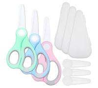 Kare & Kind 3x Forbici per Pappe in Ceramica - Blue/Pink/Verde - Con Coperchio Antipolvere e Custodia - Taglia Facilmente gli Alimenti per Bambini - Ideale per Spaghetti, Carne, Pollo